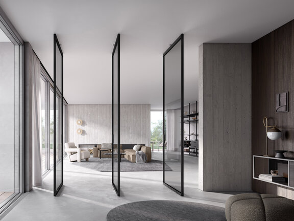 Pivottür S1200 als Türenfolge