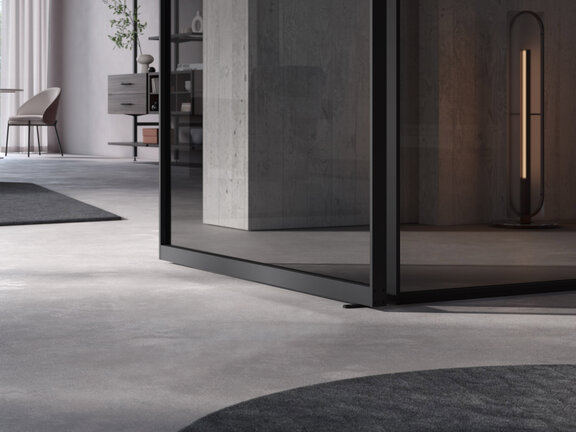 Pivottür S1200 mit seitlichen Drehpunkt